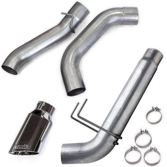 Banks Monster Exhaust System for 19-24 RAM 2500/3500 6.7L Cummins Mega Cab Short Bed (SRW) Chrome-Plated Stainless Tip