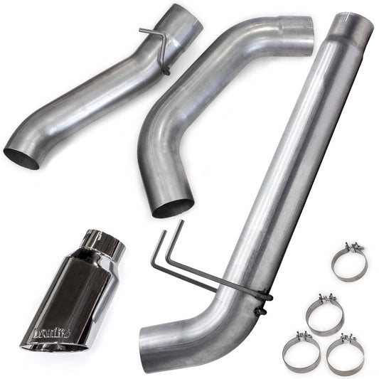 Banks Monster Exhaust System for 19-24 RAM 2500/3500 6.7L Cummins Crew Cab Long Bed (SRW) Chrome-Plated Stainless Tip