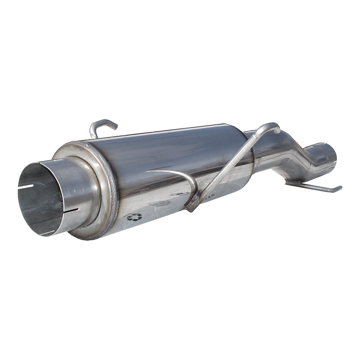 MBRP High-Flow Muffler Assembly T409 Stainless Steel For 04-07 Dodge Ram Cummins 600/610 fits to stock only MBRP