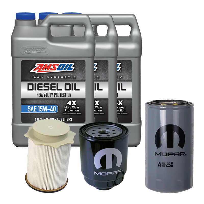 Oil Change Combo w/ Mopar(MO285) 5.9L/6.7L Cummins Oil Filter For 1989-2024 Dodge RAM