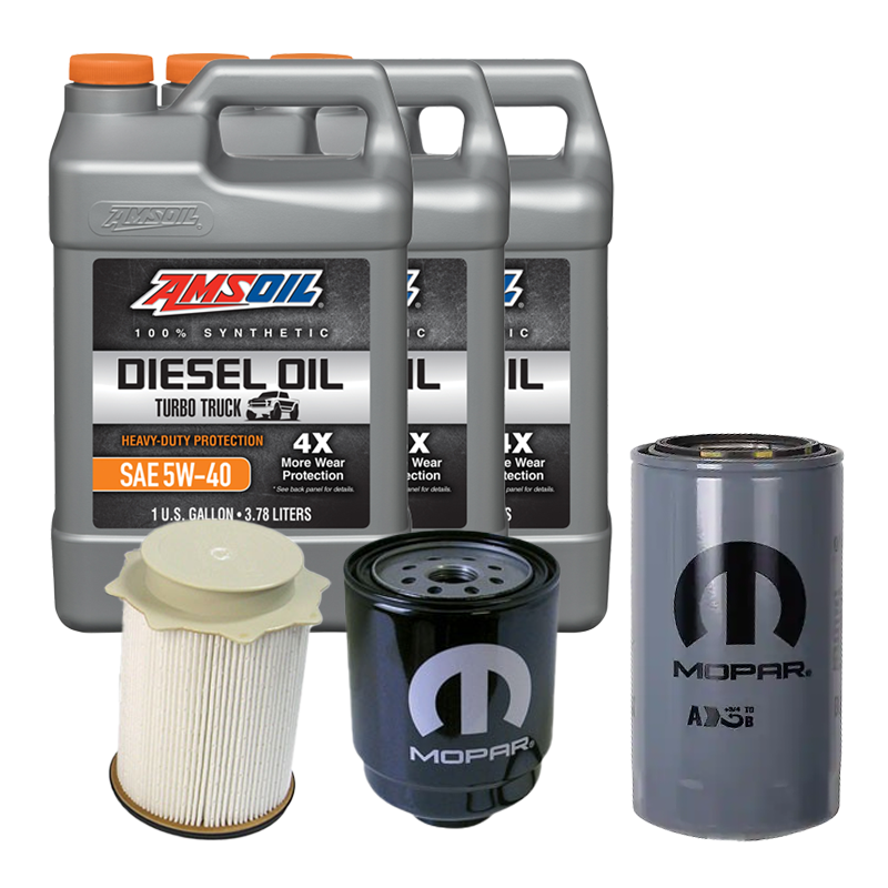 Oil Change Combo w/ Mopar(MO285) 5.9L/6.7L Cummins Oil Filter For 1989-2024 Dodge RAM