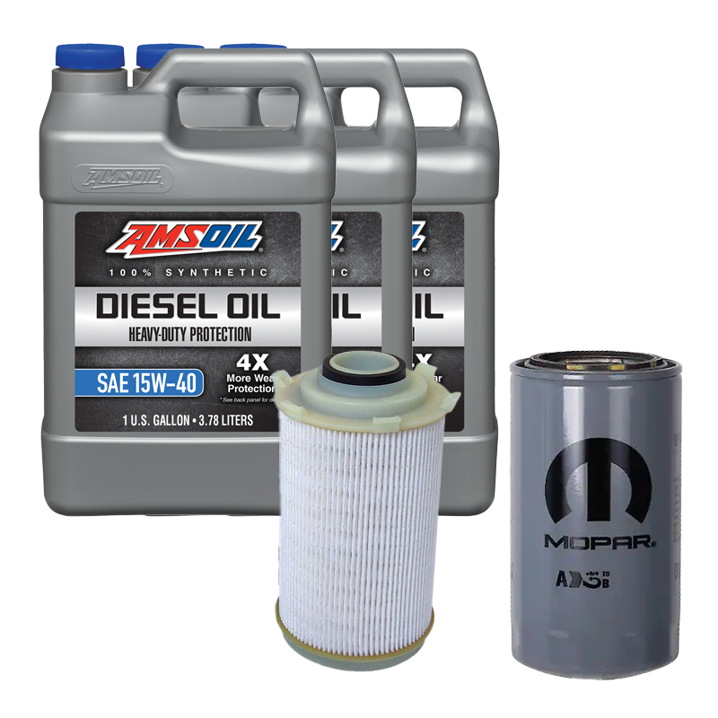 Oil Change Combo w/ Mopar(MO285) 5.9L/6.7L Cummins Oil Filter For 1989-2024 Dodge RAM