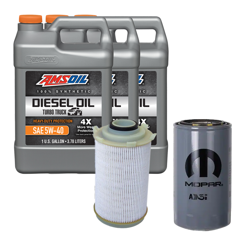 Oil Change Combo w/ Mopar(MO285) 5.9L/6.7L Cummins Oil Filter For 1989-2024 Dodge RAM