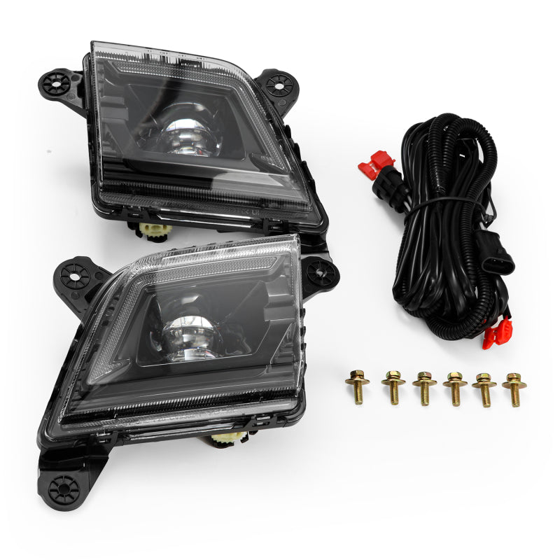 AlphaRex 19-23 Chevrolet Silverado 2500/3500HD DoubleTap Dual Color LED Projector Fog Lights