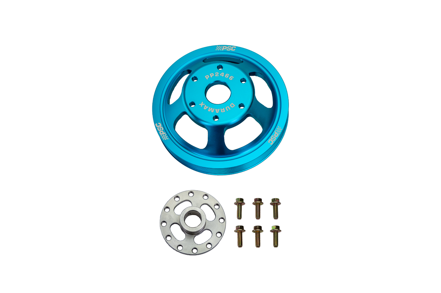 PSC Billet Aluminum Power Steering Pump Pulley (Blue Teal) PP2466T