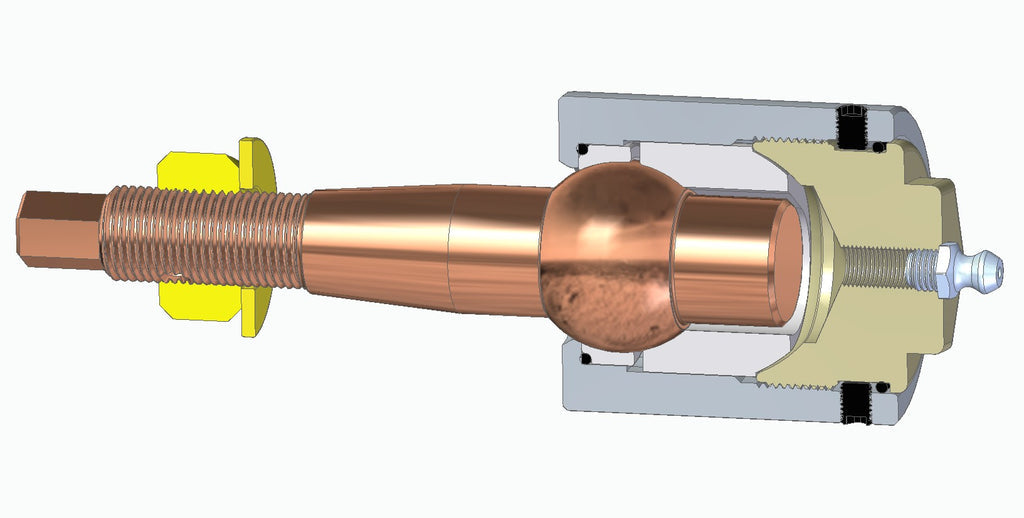 Cross-section illustration of BAD AXE steering joint