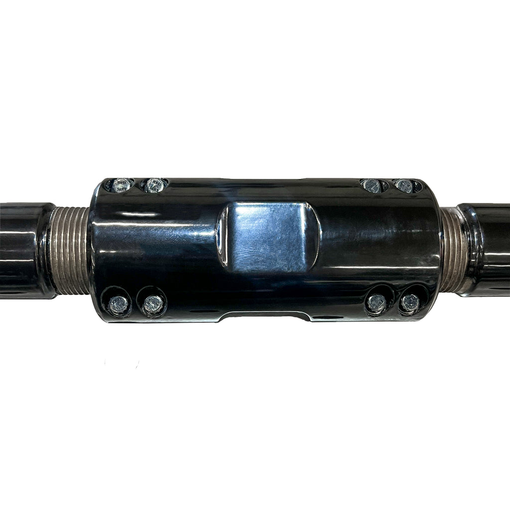 Close-up of adjustable steering coupler