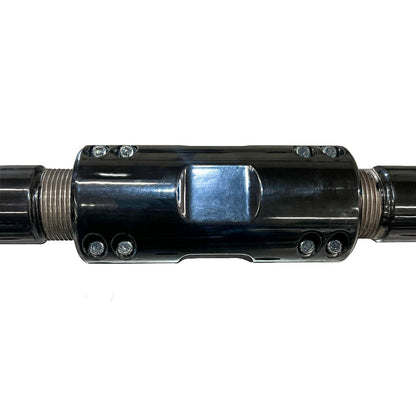 Close-up of adjustable steering coupler