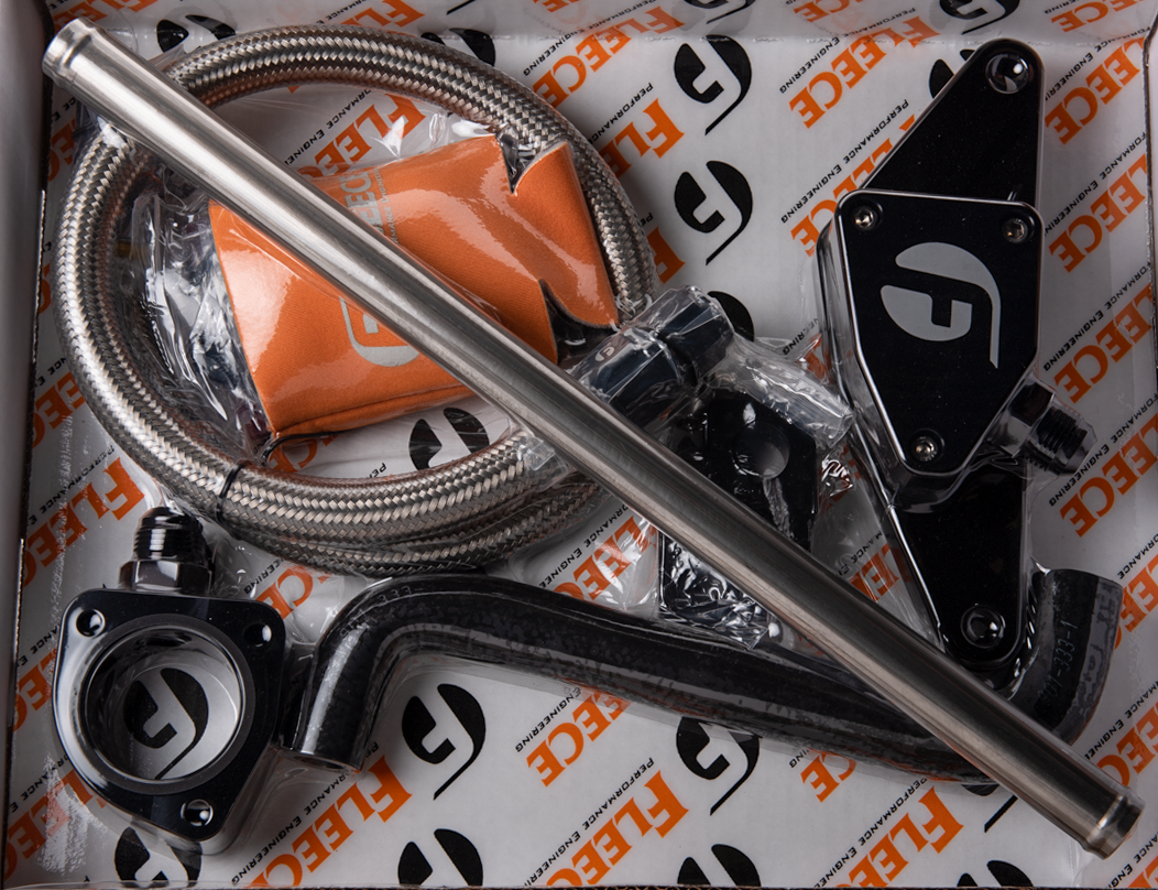Fleece Cummins Coolant Bypass Kit 003-05 Auto Trans with Stainless Steel Braided Line Fleece Performance