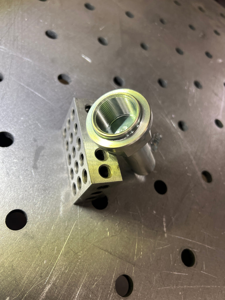 BAD AXE steering box brace assembled