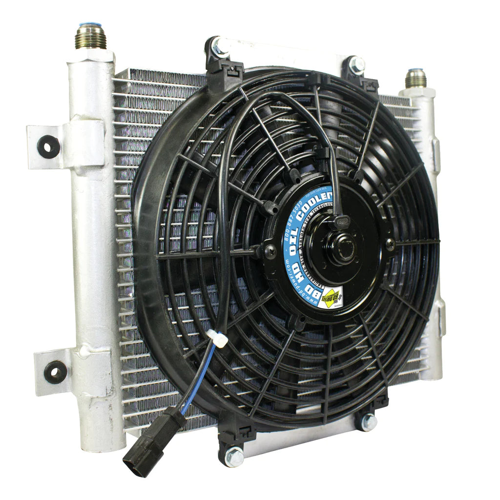 XTRUDE TRANSMISSION COOLER WITH FAN - 10 JIC MALE CONNECTION