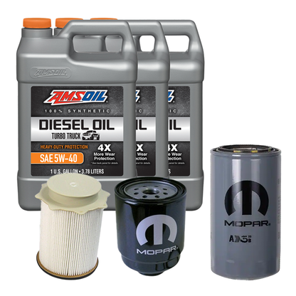 Oil Change Combo w/ Mopar(MO285) 5.9L/6.7L Cummins Oil Filter For 1989-2024 Dodge RAM