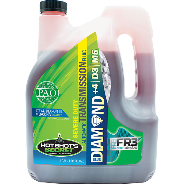 Hot Shot's Secret Blue Diamond ATF+4/DEXRON III/MERCON V Trans Fluid - 4 Gallons