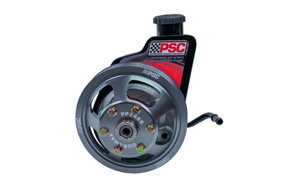 PSC High Performance Power Steering Pump & Pulley Kit (Gun Metal Grey) SP1404PG