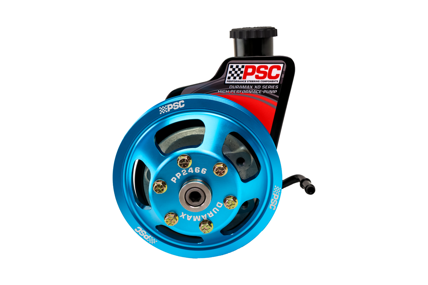 PSC High Performance Power Steering Pump & Pulley Kit (Teal Blue) SP1404PT