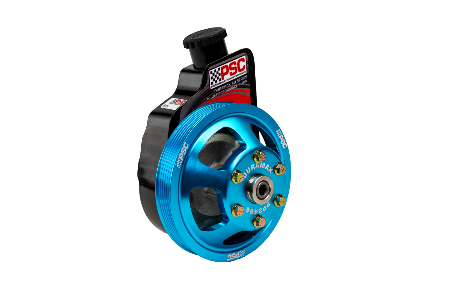 PSC High Performance Power Steering Pump & Pulley Kit (Teal Blue) SP1404PT