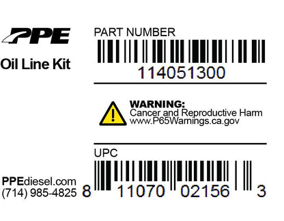 Oil Line Kit PPE Diesel