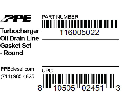 Gasket For Turbo Oil Drain Upper With Round Hole PPE Diesel