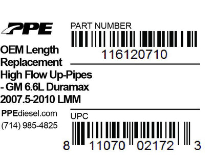 Oem Length Up-Pipes 07.5-10 EGR PPE Diesel