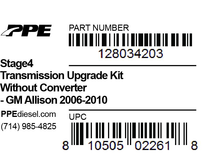 Stage 4 Clutch Upgrade Kit No-Torq Converter 06-10 PPE Diesel