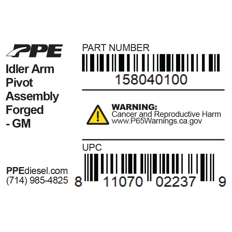 Idler Pivot Assembly Forged 01-10 PPE Diesel