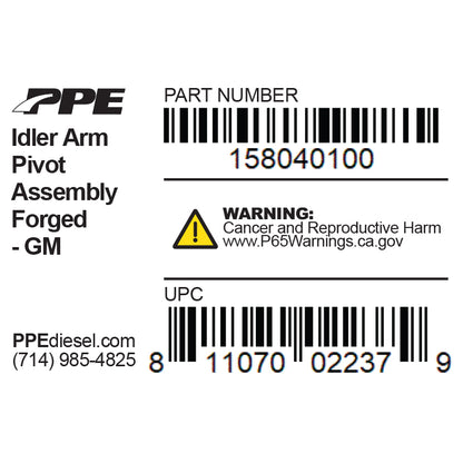 Idler Pivot Assembly Forged 01-10 PPE Diesel