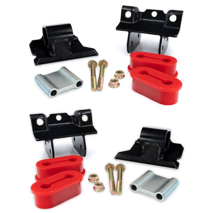 2001-2010 GM 6.6L Duramax Engine Mount Kit 70 Hardness Red