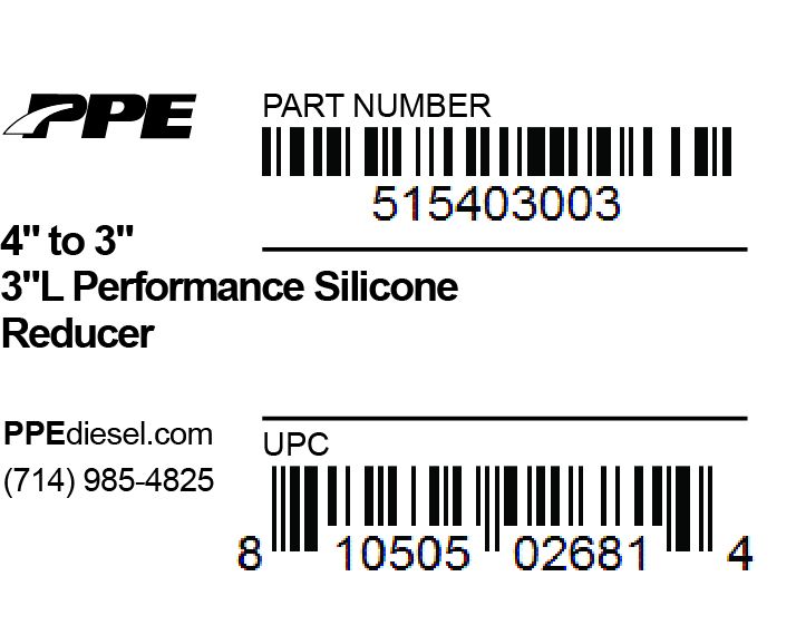 4.0 Inch To 3.0 Inch X 3.0 Inch L 6MM 5-Ply Reducer PPE Diesel