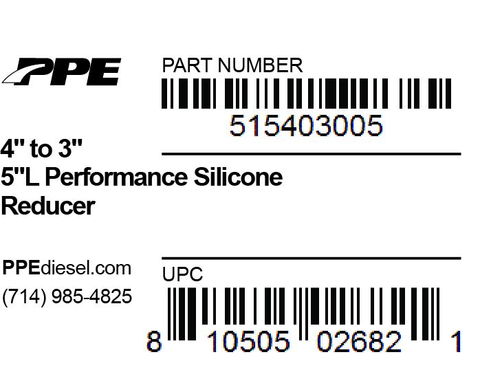 4.0 Inch To 3.0 Inch X 5 Inch L 6MM 5-Ply Reducer PPE Diesel