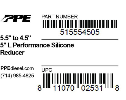 5.5 Inch To 4.5 Inch X 5.0 Inch L 6MM 5-Ply Reducer PPE Diesel