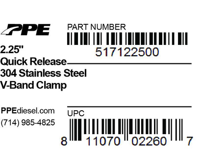 2.25 Inch V Band Clamp Quick Release PPE Diesel