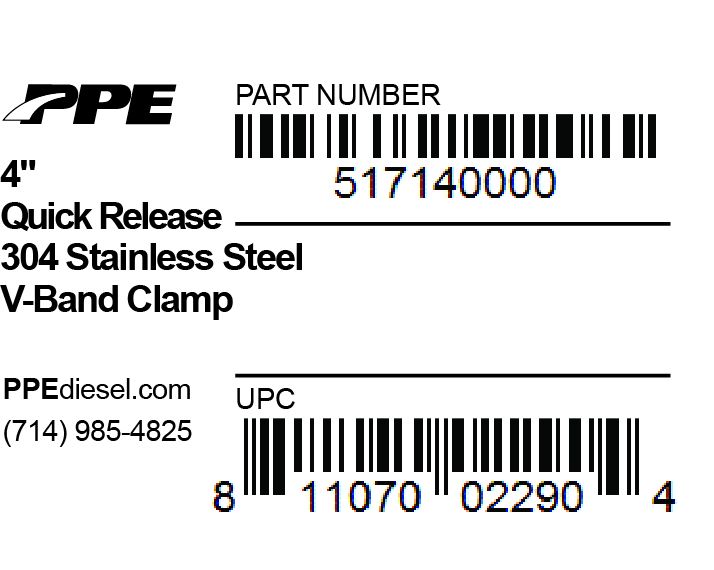 4.0 Inch V Band Clamp Quick Release PPE Diesel