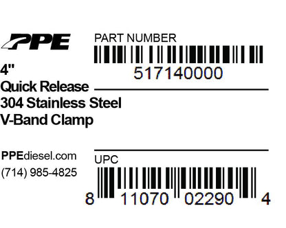 4.0 Inch V Band Clamp Quick Release PPE Diesel