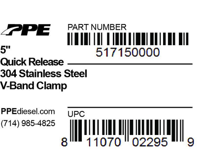 5.0 Inch V Band Clamp Quick Release PPE Diesel