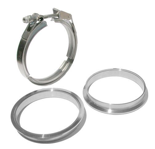 5.0 Inch QR Aluminum V-Band 3 Piece Set 1C 1M 1F PPE Diesel