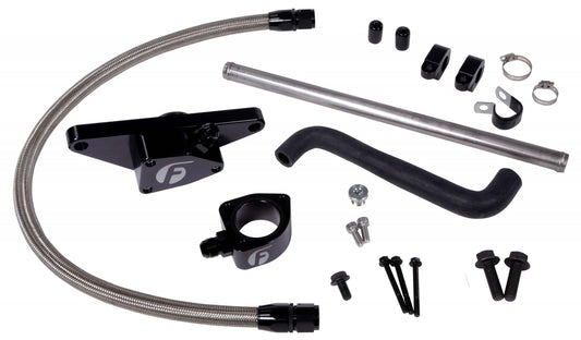 Fleece Performance Cummins Coolant Bypass Kit 03-05 Auto Trans with Stainless Steel Braided Line