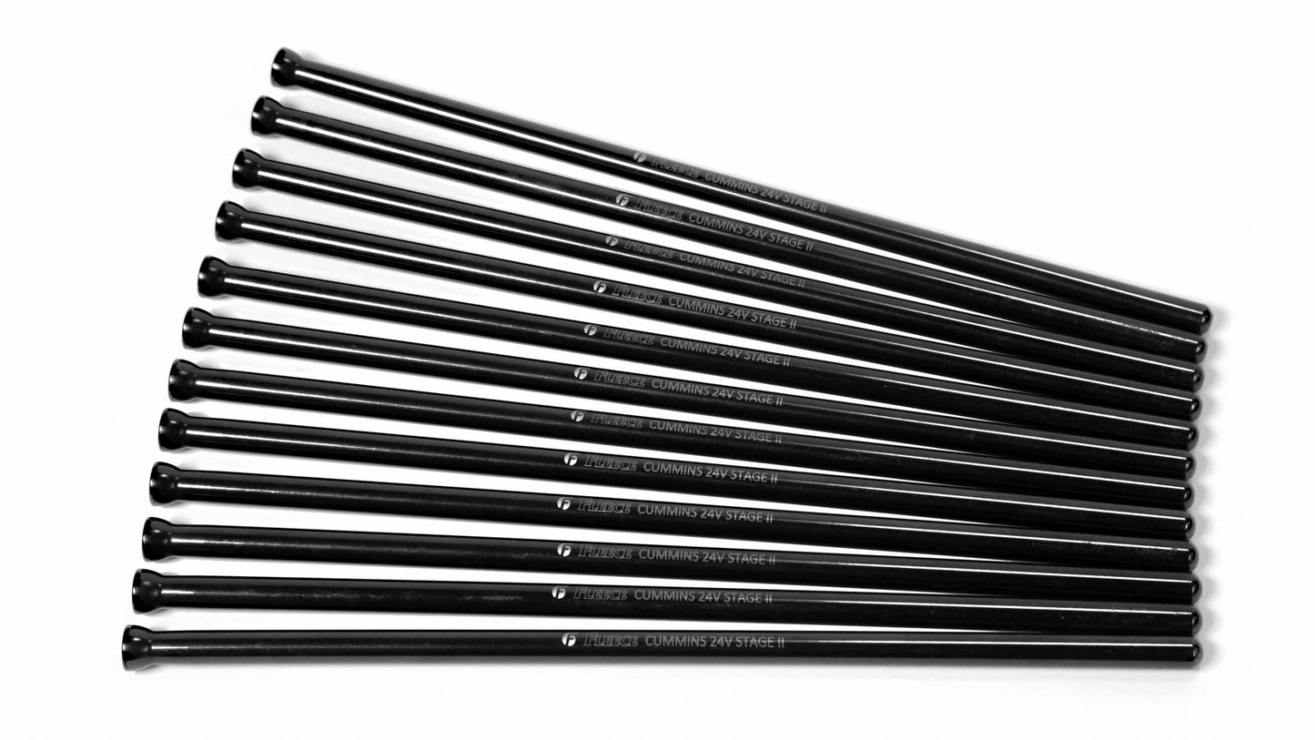 Fleece Performance 24V Cummins Stage 2 Pushrods, 0.375 inch dia